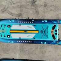 Planche à pagaie de pêche gonflable ultra large grande planche de surf pour les eaux océaniques pour bateau gonflable de poisson