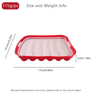 Molde de silicona para salchichas con 6 cavidades, molde para hot dogs, recipiente para hot dogs caseros, logotipo personalizado, MOQ bajo - Product Image 2