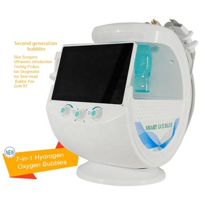 Máquina de Belleza Facial 7 en 1 con Hidrodermoabrasión, Oxígeno y Punta de Diamante, Color Azul Hielo, para Limpieza y Rejuvenecimiento de la Piel - Product Image 1