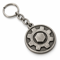 Porte-clés personnalisé à thème engrenages mécaniques, emblème, logo, cadeau promotionnel direct pour entreprises, fournisseur en gros, fabricant