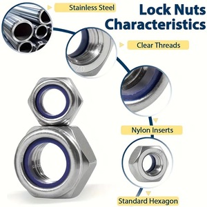 Stainless Steel Metric Locking Nut Kit 220pcs M3-<b>12</b> Nylon Embedded Hex Nuts For Fitness Equipment - Product Image 5