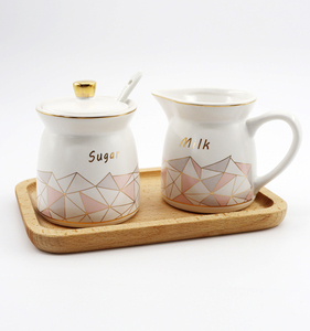 Ensemble de pots à <span class=keywords><strong>lait</strong></span>, <span class=keywords><strong>sucrier</strong></span> <span class=keywords><strong>et</strong></span> crémier de luxe en céramique - Product Image 1