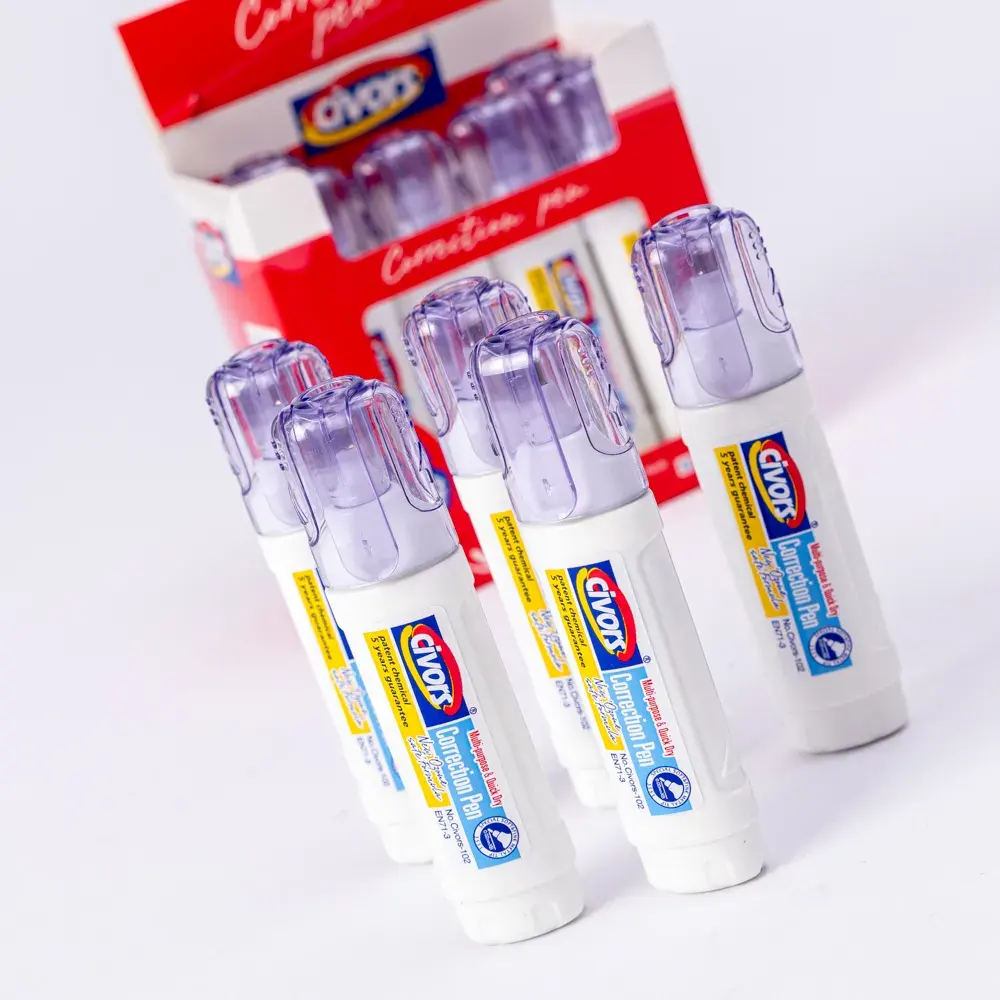 Student Correction Pen Fluid Special Soft Fine Metal Tip 0.02MM yellow blue pink high Quality Quick Dry Corrective