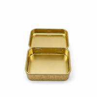 Boîte en métal rectangulaire à couvercle articulé imprimée sur mesure, de qualité alimentaire, pour bonbons, menthes, pilules, petits cadeaux, emballage et stockage