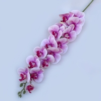 Bunga Anggrek Phalaenopsis Buatan Berkualitas Tinggi 15 Kuntum Tangkai Tunggal Model Kupu-kupu untuk Pernikahan Natal Wisuda