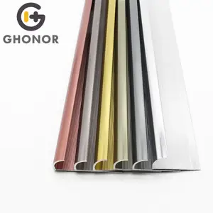 Aluminium Tile Profile Ghonor Multi Color Decorated Edge Metal Aluminium Profile Porcelain Tile Trim Decorative Wall Corners