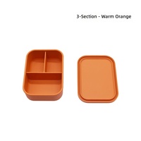 Boîte à lunch en silicone, compatible micro-ondes et congélateur, légère, épaissie, conteneur alimentaire spécialisé avec séparation des compartiments