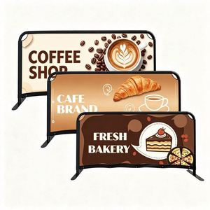 Portable Cafe Barrier Stand Tension Fabric Advertising Barrier for Outdoor Shop Windbreaker Exhibition Display Stand - Product Image 1