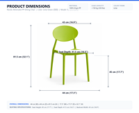 Chaise de jardin moderne en plastique imperméable pour l'extérieur, résistante au soleil, pour terrasse, bistrot, parc, villa, complexe hôtelier, mobilier de terrasse