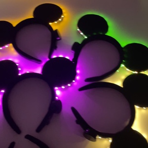 Diadema Luminosa LED con Orejas de Mickey, Accesorio para el Cabello con Orejas de Ratón Brillantes, Artículos para Fiestas de Cumpleaños para Niños y Niñas, Accesorios para la Cabeza de Navidad - Product Image 5
