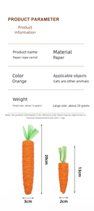 Juguete para masticar mascotas con rábano anudado, piedras de sonido integradas, juego de dentición interactivo para gatos, compañeros, cuerda de algodón sin BPA, estimulación de textura - Product Image 6