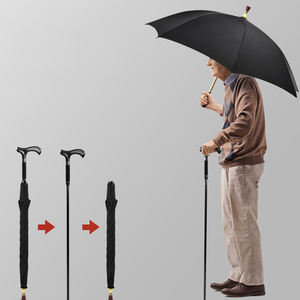 Ombrello da <span class=keywords><strong>golf</strong></span> con logo personalizzato all'ingrosso ombrello da passeggio per anziani ombrello da arrampicata antiscivolo con palo dritto all'aperto - Product Image 2