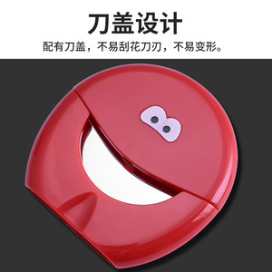 Roller Cutter Stainless Steel Round Single Wheel Pizza Cutter Red Non Slip Home Use 10 In Length - Product Image 5
