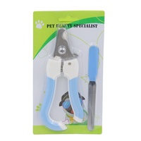 Coupe-ongles manuel en acier inoxydable pour chiens et chats et ensemble de ciseaux à grande lame