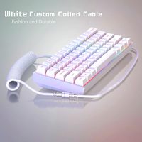 Câble de chargement USB C enroulé personnalisé Clavier d'aviateur détachable à double manchon Clavier mécanique intelligent en nylon Appareils Android