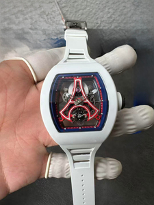Reloj Tourbillon de Diseño Personalizado Estilo 52-03, Reloj Mecánico de Lujo para Hombre de Cerámica Blanca - Product Image 2