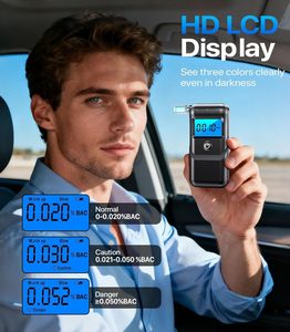 Testeur d'alcoolémie numérique portable haute précision avec écran LCD rétroéclairé pour chauffeurs de camion - Product Image 4