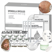Poudre de gommage d'algues T OEM pour l'élimination des taches brunes Spongilla Spicules Bio Algae Peel Skin Repair Mask & Cream pour atténuer l'acné
