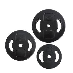 أوزان أسمنتية مخصصة بشعار خاص، أقراص وزن للبار بيل مقاس 1 بوصة، أقراص وزن للصالة الرياضية، أوزان مملوءة بالرمل 10 كجم - Product Image 6