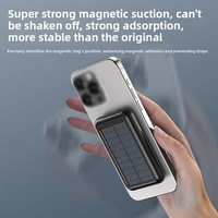 Chargeur portable solaire ultra-fin en plastique à charge rapide magnétique sans fil 10000 mAh pour extérieur