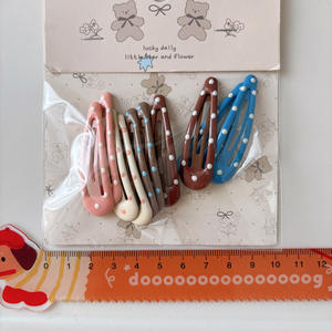 10 pièces mignon doux pinces à cheveux pour filles coloré ovale petites barrettes de cheveux accessoires Clips <span class=keywords><strong>frange</strong></span> pince latérale pour les enfants - Product Image 2