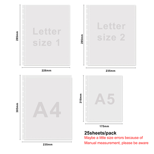 Thư Kích thước/A4/A5 Thẻ lưu ý chủ 8.5x11inch máy tính xách tay rõ ràng nhựa Disc-ràng buộc trang nấm lỗ cho <span class=keywords><strong>PP</strong></span> Pocket <span class=keywords><strong>PP</strong></span> Refill - Product Image 2