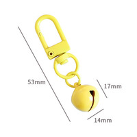 Porte-clés clochette rotatif avec mousqueton pivotant, accessoires DIY pour porte-clés, breloques de sac, fabrication de bijoux et pendentifs