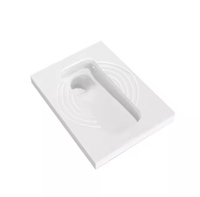 WC à la turque moderne en céramique blanche, antidérapant, désodorisant, à siphon en S pour hôtels et salles de bain publiques