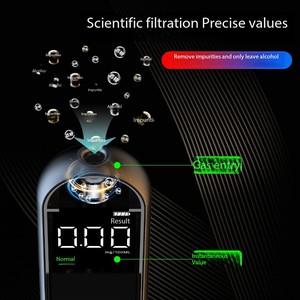 Hochwertiger Alkoholtester Atemalkoholmessgerät Sprachversion Hochwertige Legierung Hochpräzise Atemanalyse zur Überprüfung auf Alkohol im Fahrverkehr - Product Image 6