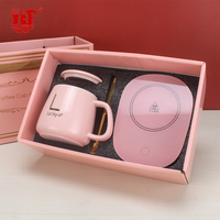 Offre Spéciale Alphabet créatif tasse Thermostat bureau thé/café/lait tasse 55 degrés tasse chauffe-tasse pour le bureau et la maison