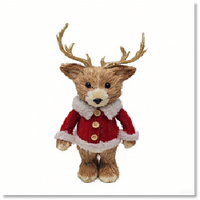 Décoration d'intérieur moderne écologique 18*11*28cm, ours en peluche mignon, cadeau de Noël