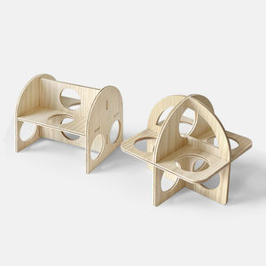 Jouets d'exercice de sport de cochon d'inde détachables ensemble de jouets de hamster en bois, pont arc-en-ciel de balançoire d'animaux, balançoire, cage de hamster nain - Product Image 5