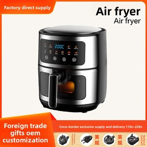 <span class=keywords><strong>Friteuse</strong></span> à air carrée moderne en acier inoxydable, capacité 5,1-6,0 L, four électrique à écran tactile, revêtement antiadhésif PTFE, usage domestique - Product Image 6