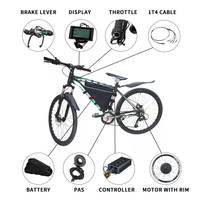 Kit de conversion de vélo électrique 36V 48V 52V 60V 72V avec moteur à moyeu, kit de conversion de vélo électrique avec écran SW900 UKC1, 250W-5000W, batterie en option