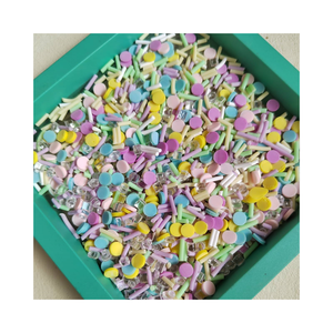 丸いキャンディースライスアイスキューブチャームポリマークレイスプリンクルDIYクラフト用スライムトッピングシェーカー充填アクセサリー - Product Image 4