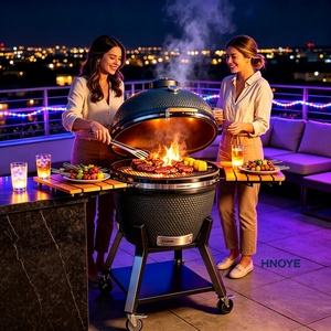 Barbecue Kamado <span class=keywords><strong>en</strong></span> céramique <span class=keywords><strong>de</strong></span> 26 pouces avec grille <span class=keywords><strong>en</strong></span> <span class=keywords><strong>fonte</strong></span> et outil à cendres - Product Image 5