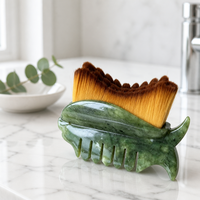 Peigne de massage, brosse sèche, drainage lymphatique facial, acupression des méridiens du cuir chevelu, lifting de la mâchoire, outil de beauté Gua Sha pour spa