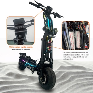 USA Free Shipping G14 <b>72V</b> 10000W Dual Motor 13inch Road Fat Tire 35ah <b>Battery</b> Folding Scooter with Colorful LED Lights - Product Image 2