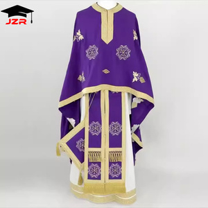 Chasuble de Pastor de Alta Calidad, Diseño Personalizable, Hecha a Mano, de Poliéster Mate, para Mujer, Vestimenta Religiosa Católica <span class=keywords><strong>Cristiana</strong></span>, Dorada - Product Image 5
