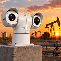 Caméra de surveillance de sécurité pour raffinerie, surveillance thermique PTZ longue portée pour l'extérieur, surveillance périmétrique