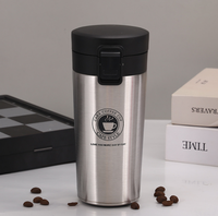 Tasse à café en acier inoxydable 304 à double couche en gros Tasse cadeau de voiture portable Logo personnalisable à des fins commerciales promotionnelles