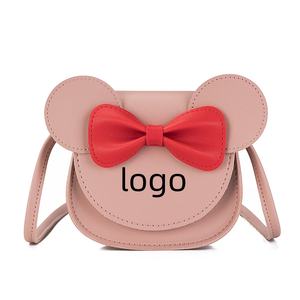 Fashion Design Portable <strong>Mickey</strong> Shoulder Bag for Girls PU Leather Cute Bow Cartoon pink Minnie Crossbody Bag <strong>Purse</strong> for Kids - Product Image 1