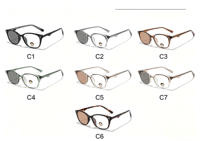 Lunettes à monture optique carrée de 54 mm avec verres photochromiques et filtre anti-lumière bleue pour la vente en gros