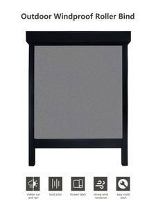 Vendita calda su misura manuale antivento per interni esterni avvolgibili per esterni con Zip con schermo impermeabile per Patio tende oscuranti - Product Image 3