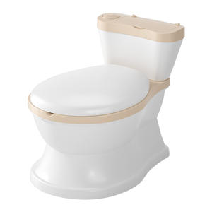 Siège de toilette simulé pour enfants avec son de chasse d'eau, pot d'apprentissage pour garçons et bébés, en matériau PP, couleur gris kaki - Product Image 2
