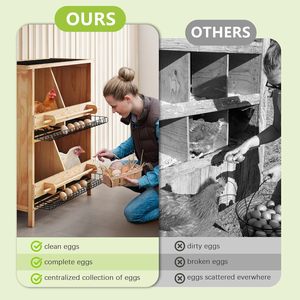 กล่องรังนกไก่กล่องทำรังไก่กล่องทำรังสำหรับไก่พร้อมหลังคา<span class=keywords><strong>ยางมะตอย</strong></span>กล่องวาง<span class=keywords><strong>ไข่</strong></span>4ช่อง - Product Image 5