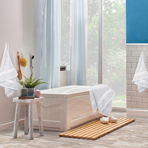 Serviette de bain tissée en coton 100% de luxe |   Qualité hôtelière douce 500-600 GSM |   Blanc 70x140cm |   Stock disponible en entrepôt UE - Product Image 6