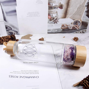 Botella <span class=keywords><strong>de</strong></span> <span class=keywords><strong>agua</strong></span> <span class=keywords><strong>de</strong></span> cristal Elixir, Gema Natural, 16,9 oz, con funda protectora y cristal extraíble - Product Image 6