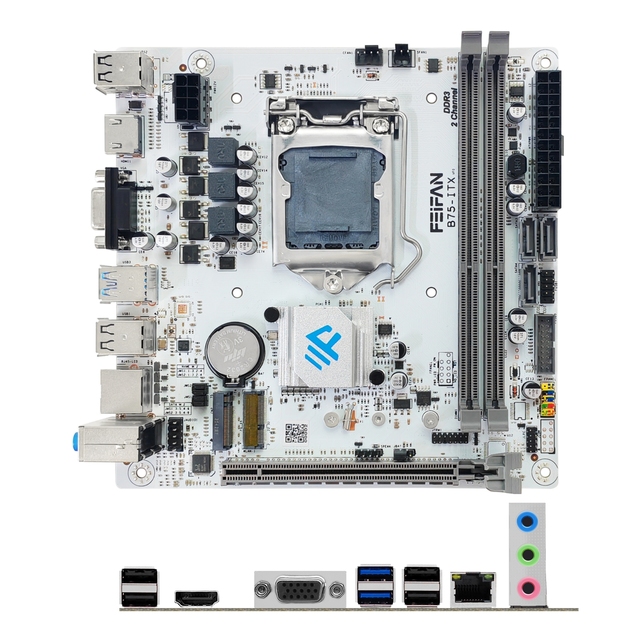 New B75-ITX WiFi Desktop Computer 2nd/3rd Gen Motherboard LGA1155 Dual DDR3 M.2 Support Intel Chipset SATA3.0 for I3 I5 I7 CPU