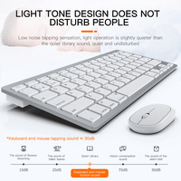 Keyboard Mini Nirkabel 78 Tombol Harga Pabrik + Mouse + Baterai + Stand + Koneksi Tripel BT 2.4G untuk Desktop